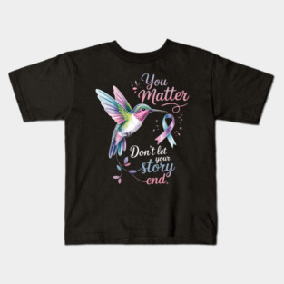Your Life Matters Ribbon N Suicide Awareness Mental Health Kids T-Shirt