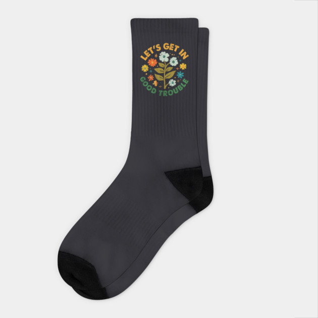 Let's Get In Good Trouble Socks by Charles's Store 8