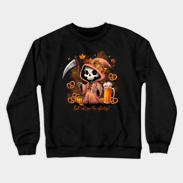Oktoberfest Grim Reaper Crewneck Sweatshirt by H. R. Sinclair