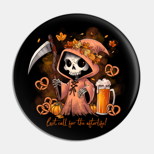 Oktoberfest Grim Reaper Pin by H. R. Sinclair