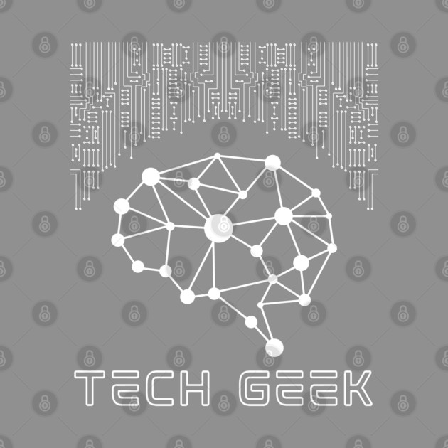 Neural Network Tech Geek Art with AI and Futuristic Brain Design by TuncGK
