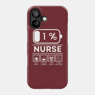Nurse Humor Design with Coffee, Exhaustion, and Hospital Chaos Phone Case