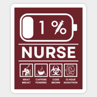 Nurse Humor Design with Coffee, Exhaustion, and Hospital Chaos Magnet