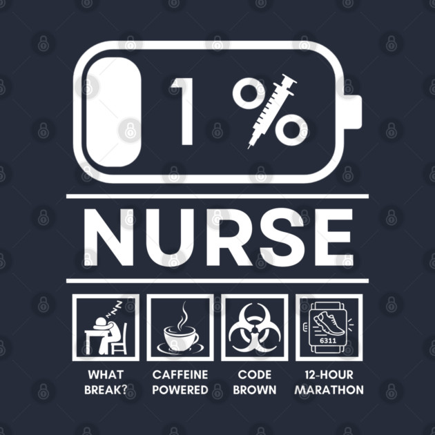 Nurse Humor Design with Coffee, Exhaustion, and Hospital Chaos by TuncGK