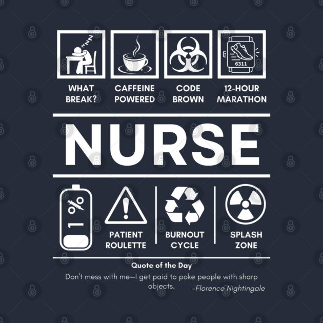 Nurse Humor with Exhaustion, Coffee, and 12-Hour Shifts by TuncGK
