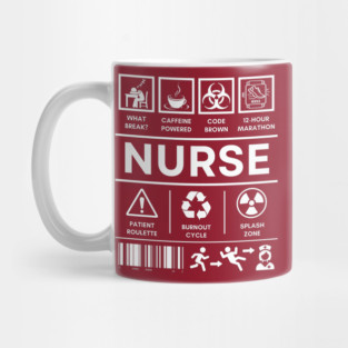 Nurse Life Dark Humor with Burnout, Coffee, and Hospital Chaos Mug