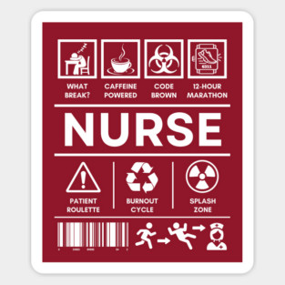 Nurse Life Dark Humor with Burnout, Coffee, and Hospital Chaos Sticker