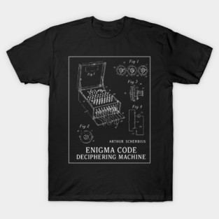 Enigma deciphering machine patent T-Shirt