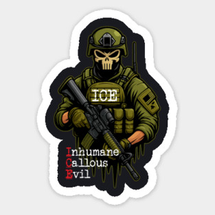 Ice Inhumane Callous Evil Sticker