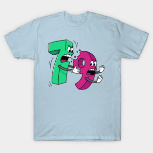 Funny 7 Ate 9 Math Joke Cartoon - Funny Math T-Shirt