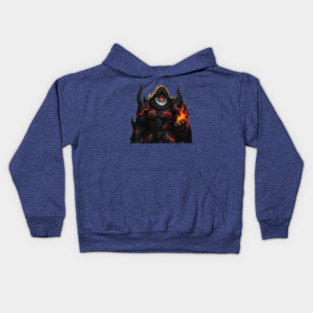 Crimson Orc Commander Glow Kids Hoodie