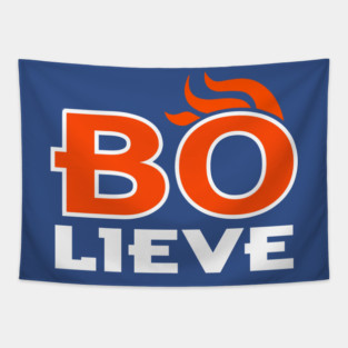 BO-lieve, Bo Nix Denver Football design Tapestry