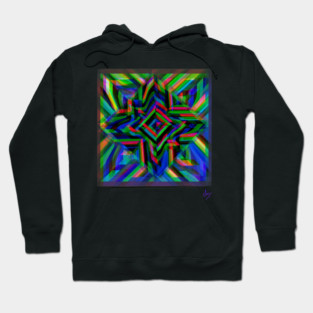 Glitch Star 3D Hologram Art Hoodie