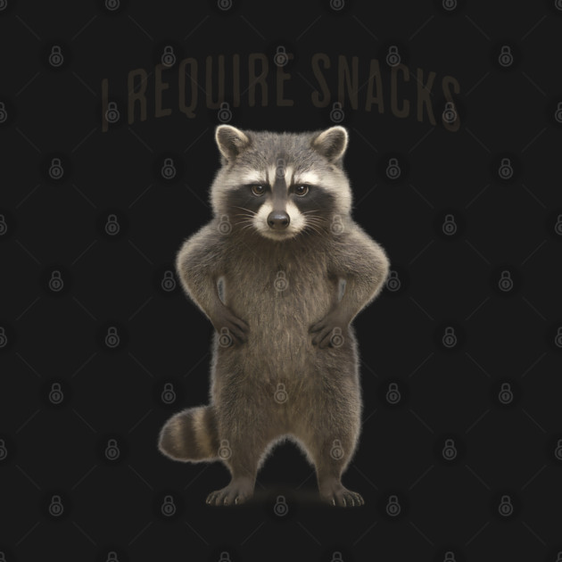 Funny Impatient Raccoon: "I Require Snacks" by Luxinda
