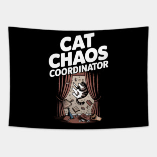 Cat Chaos Coordinator – Funny Cat Lover Tapestry