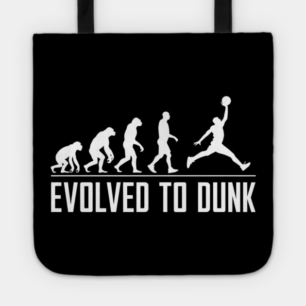 Evolved to Dunk – Funny Basketball Evolution Tote by MakerMind8.2