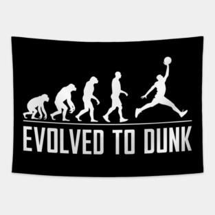 Evolved to Dunk – Funny Basketball Evolution Tapestry