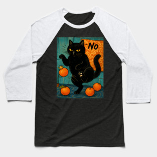 No Kings In America Black Cat   Trump Protest Baseball T-Shirt