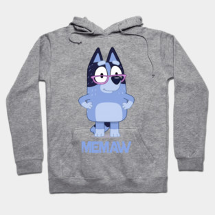 Cute Bluey Bingo Memaw Vintage Cartoon Hoodie