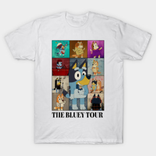 Cute Bluey Tour Chili Vintage Cartoon T-Shirt