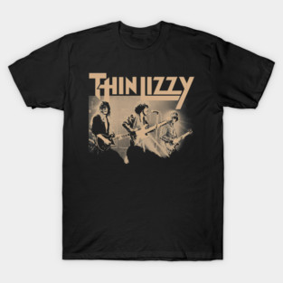 Birthday Gift Thin Lizzy Black Rose Phil Lynott T-Shirt