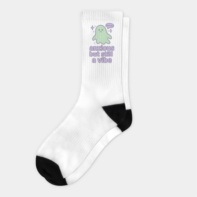 Anxious but Still A Vibe Socks by Fauzi's Store