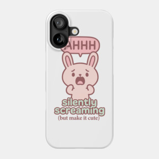 Silently Screaming (But Make It Cute) Phone Case