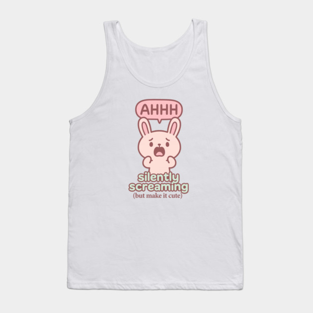 Silently Screaming (But Make It Cute) Tank Top by Fauzi's Store