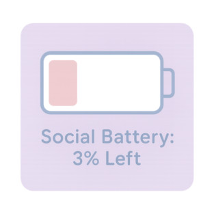 Social Battery: 3% Left T-Shirt
