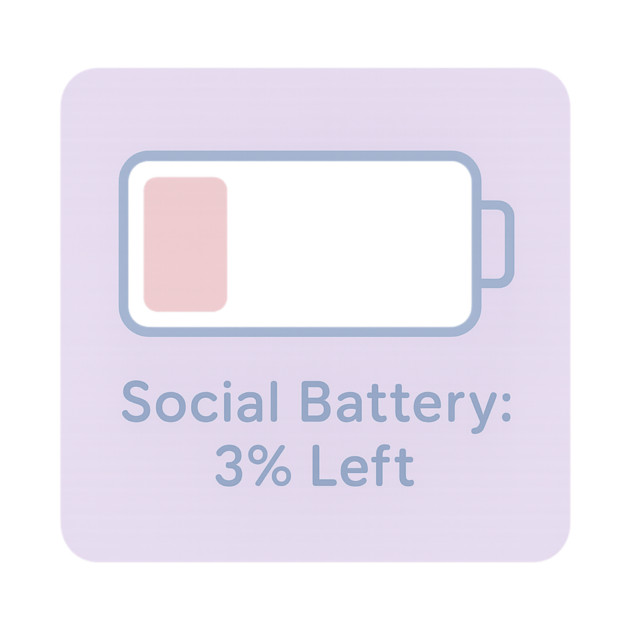 Social Battery: 3% Left by Fauzi's Store