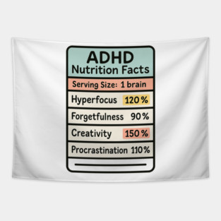ADHD Nutrition Facts Tapestry