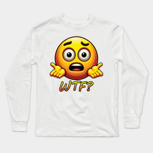 Flummoxed Emoticon Long Sleeve T-Shirt