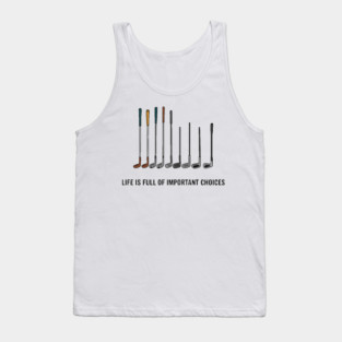 Golf Course clubs Tank Top
