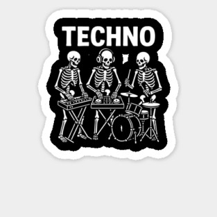 Electro Skeletons Performing Live Sticker