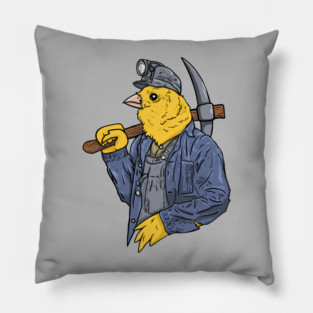 Canary in the Coal Mine Pillow