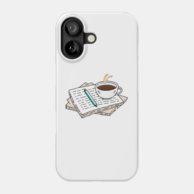 Coffee Writing Session Essentials Phone Case by SR8891
