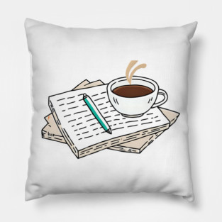 Coffee Writing Session Essentials Pillow