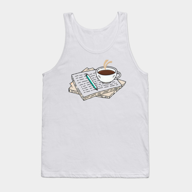 Coffee Writing Session Essentials Tank Top by SR8891
