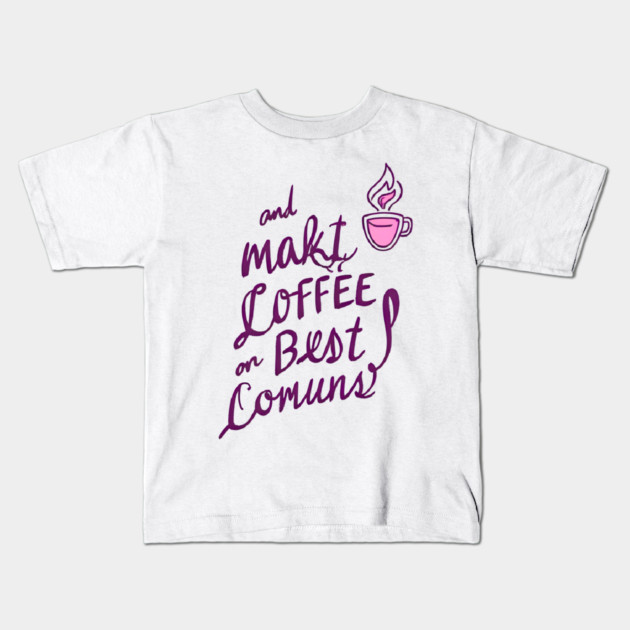 Coffee Writing Brings Ideas Alive Kids T-Shirt by SR8891