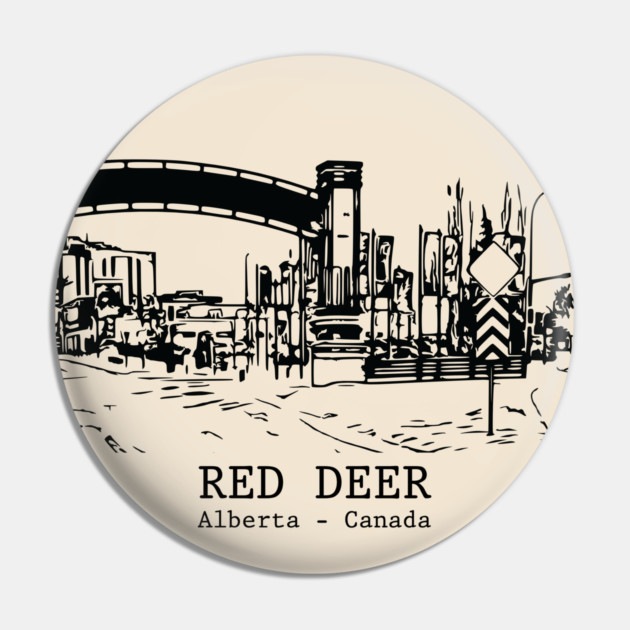 Red Deer - Alberta Pin by Lakeric