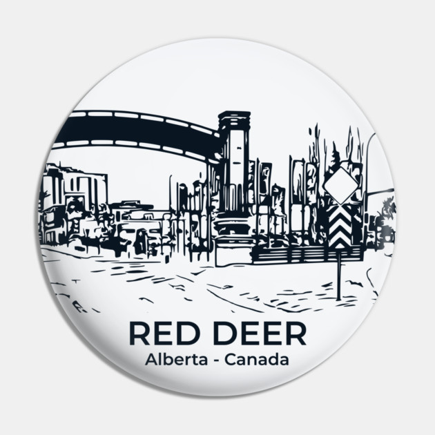 Red Deer - Alberta Pin by Lakeric