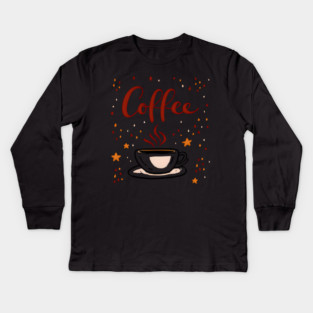 Coffee Writing Time for Creators Kids Long Sleeve T-Shirt
