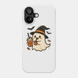 Halloween Cute Ghost Coffee Phone Case