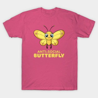 Antisocial Butterfly – Funny Introvert Design T-Shirt