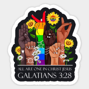 All Are One Galatians 3:28 Sticker