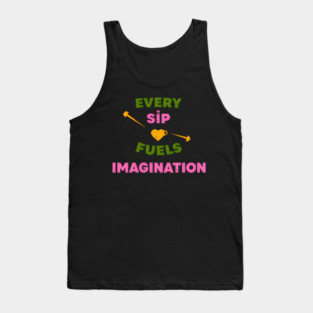 Sip Coffee Writing Flow of Words Tank Top