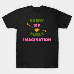 Sip Coffee Writing Flow of Words T-Shirt