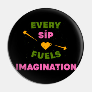 Sip Coffee Writing Flow of Words Pin