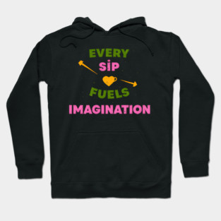 Sip Coffee Writing Flow of Words Hoodie