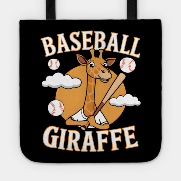 Baseball Giraffe – Funny Animal Sports Tote by MakerMind8.2